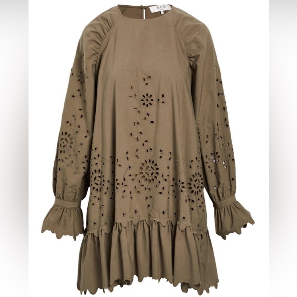 Sea New York Fern Tunic Mini Dress Green